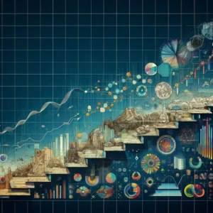 Modern digital graph representing advanced data visualization trends and technology