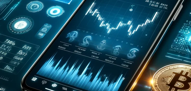 Modern Bitcoin Trend App interface displaying advanced cryptocurrency trading features and market trends.