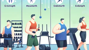 A diverse group of people exercising in a gym, each performing different workouts tailored to their unique body types.