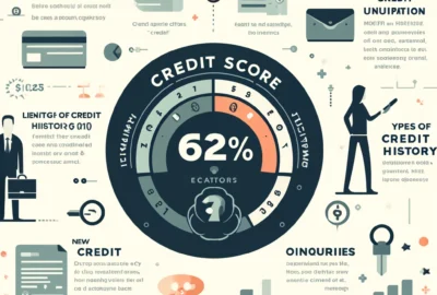 A visual guide showing the factors that impact credit scores, including payment history, credit utilization, and credit mix.