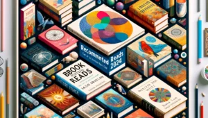 A visually engaging collage of the covers of highly recommended books for 2024, featuring a mix of fiction and non-fiction titles.