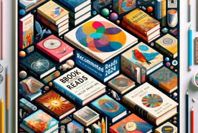 A visually engaging collage of the covers of highly recommended books for 2024, featuring a mix of fiction and non-fiction titles.