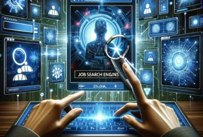 Dynamic display of the top job search engines of 2024, showcasing their advanced AI features and user-friendly interfaces.